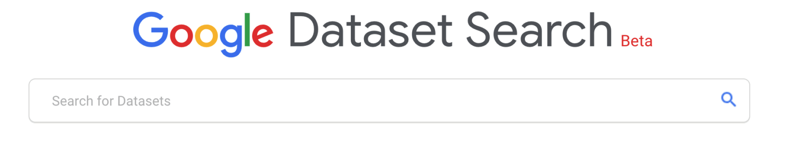 Google Dataset Searchbar